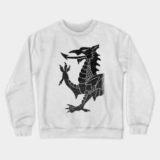 Welsh Dragon Black Crewneck Sweatshirt